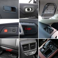 Tonlinker Interior Moulding Parts Panel Cover Sticker For Citroen C5 Aircross 2017-21 Car Styling 14PCS Metal Black Brush Style