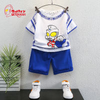 Ultraman Clothes Boys Summer Suit Childrens Summer New Boys Fashionable Cotton Short Sleeve Two-Piece Set