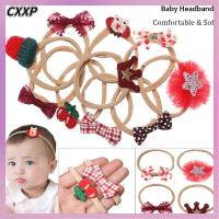 CXXP 1pc Lovely Elastic Bow Knot Festive Dress Up Bowknot Princess Style Hair Accessories Baby Headband Christmas Hair Band Nylon Hairband