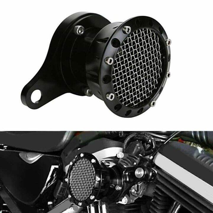 ตัวกรองปริมาณตัวฟอกอากาศเข้ารถมอเตอร์ไซด์สีดำสำหรับ-harley-sportster-xl883เหล็ก-xl1200-48-72-1991-2021