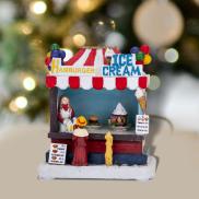 segolike Glowing Ice Cream Small House, Musical Ornament