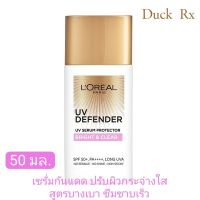 [Exp2025] LORÉAL PARIS UV DEFENDER SPF 50+ PA++++ BRIGHT &amp; CLEAR  เซรั่มกันแดด ลอรีอัล ปารีส ยูวี ดีเฟนเดอร์ ไบรท์ แอนด์ เคลียร์ เอสพีเอฟ 50+ พีเอ++++ ลอง ยูวีเอ