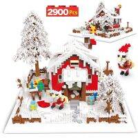 【A HOT】2900PcsMiniStreet View Houses ArchitectureBlocks Friends New YearScene Bricksfor Kids