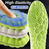 4D Latex กีฬา Insoles Super Soft รองเท้านวด Insoles สำหรับฟุตตะกร้าวิ่งรองเท้า Soles Cushion Arch Support แทรก Unisex