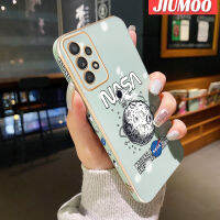 JIUMOO เคสปลอกสำหรับ Samsung Galaxy A52 4G A52 5G A52s 5G ลายตัวท้องฟ้าใหม่กรอบสี่เหลี่ยมพื้นผิวเคสซิลิกาเจลกันกระแทกเคสมือถือรวมเลนส์กล้องถ่ายรูปฝาครอบป้องกัน