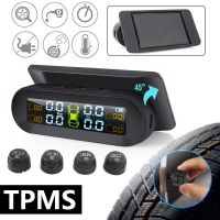 ▩ Car TPMS Tire Pressure Alarm Monitor System 4 External Sensors Temperature Warning Fuel Save Display Attached wireless Solar