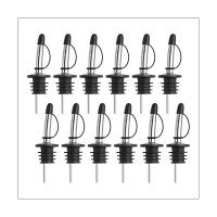 Pour Spout for Liquor Bottles - 12 Pack Liquor Bottle Pourers,Pour Spouts with Rubber Dust Caps,Fit Most Liquor Bottles