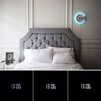 Remote Control Led Digital Clock Creative 3D Wall Clock with Alarm &amp; Temperature Ring Night Light With 7 Color Change Table Clock For Home Living Room Office Decoration