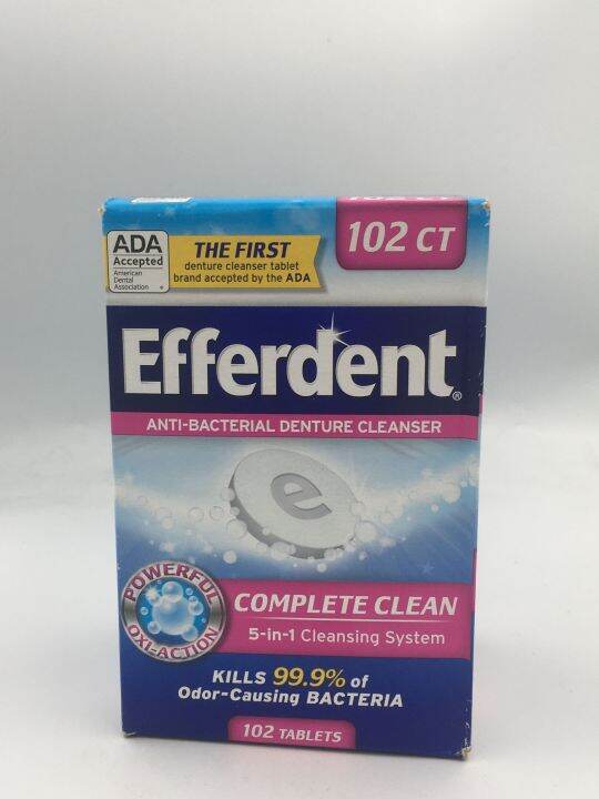 Efferdent AntiBacterial Denture Cleanser 102t Lazada PH