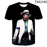 MICHAEL Jackson 3D T เสื้อฤดูร้อนเด็กผู้หญิงผู้ชายแขนสั้นชายหญิงพิมพ์เสื้อยืดอะนิเมะการ์ตูน TOP Tees CASUAL