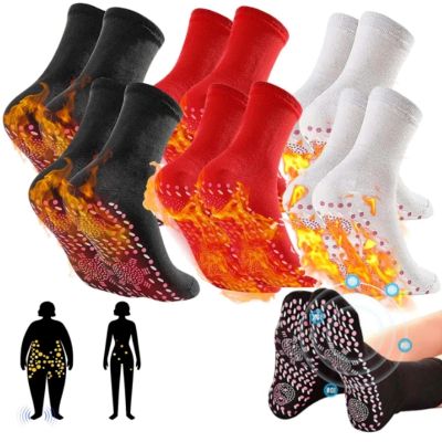 ถุงเท้าอุ่น Terapi MAGNET สำหรับชายและหญิงใส่ได้ทั้งชายและหญิงถุงเท้ากีฬาปั่นจักรยานเครื่องนวดเท้าฤดูหนาวที่อบอุ่น