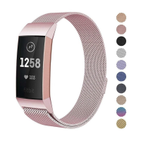 Fitbit Charge 2 3 4 Stainless Steel Metal Mesh Band Replacement Wist Strap Men Women Watchband S/L SIZE