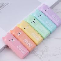 6Pcs/Set Cartoon Animals Highlighter Macaron Oblique Tip Marker Fluorescent PenHighlighters  Markers