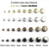 100pcs 4-12mm 4 Claw Flat Spike Rivets Studs Spots Nailhead Punk Rock DIY Leather Craft For Clothing Bag Shoes Parts Decoration