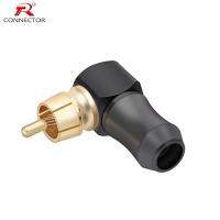 1PC RCA Connector RCA Right Angle HIFI Terminals High Quality Gold Plated Supporting up to 6.5mm Cable