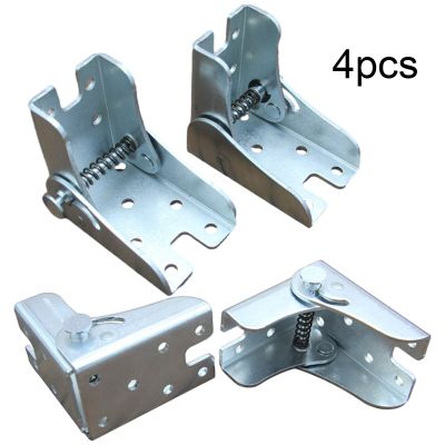Household Hardware Folding Hinge 4pcs 6.5*4.5*6cm 90 Degree Convenient Self-locking Silver Simple Strong Locking Door Hardware Locks
