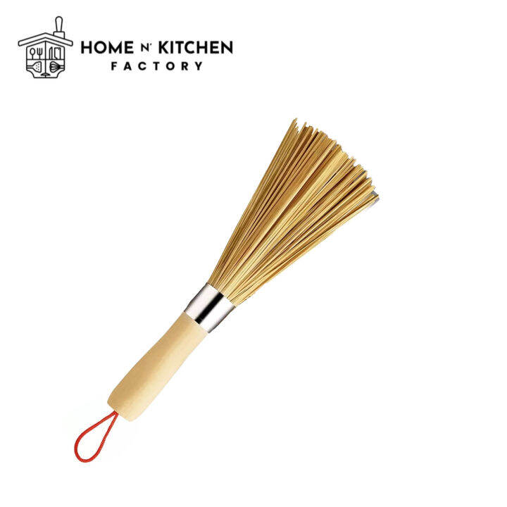 Large Traditional Natural Bamboo Wok Brush Cleaning Whisk Kitchen Brush