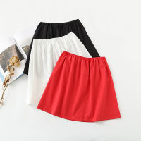 Half length basic skirt pure cotton white short underskirt black mid length hanfu lined skirt 40cm 50cm 60cm thin petticoat slip