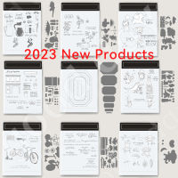 2023มาใหม่จักรยานสัตว์น่ารักรักแสตมป์ที่ชัดเจนหรือโลหะตัดตายชุดสำหรับ Diy หัตถกรรมทำบัตรอวยพร S Crapbook