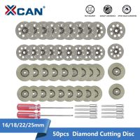 XCAN 50pcs Diamond Cutting Disc 16/18/22/25mm Mini Cutting Tool Saw Disc Circular Saw Blade