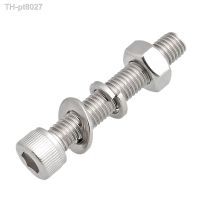 ♟  40Set Allen Bolt M3 M4 A2 304 Stainless Steel Hexagon Hex Socket Cap DIN 912 Screw Flat Washer Spring Hex Nut Set L 8 30mm 16mm