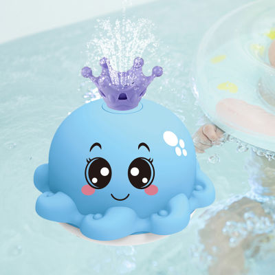 การเหนี่ยวนำของเล่นในน้ำสำหรับเด็กทารกสระว่ายน้ำอ่างอาบน้ำของเล่นเรืองแสงด้วยสปริงเกอร์4ตัว