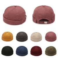 Vintage Mens Summer Cotton Brimless Skullies Cap Street Portable Docker Hats Multipurpose Beanie Hat Hip Hop Hats Japanese INS