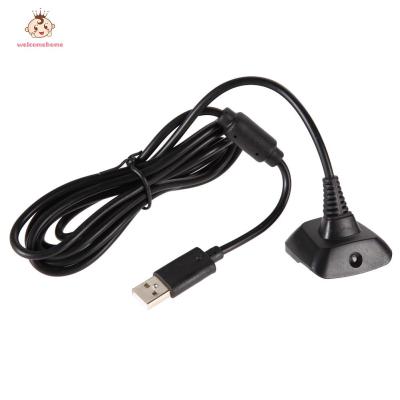 【welcomehome】USB Play and Charger Cable Adapter for XBOX 360 Controller (Black)