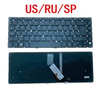 แป้นพิมพ์ไฟหลังแล็ปท็อปสเปนสำหรับ V5-431 Acer Aspire V5 V5-431P V5-431PG ภาษารัสเซีย V5-471G V5-471P