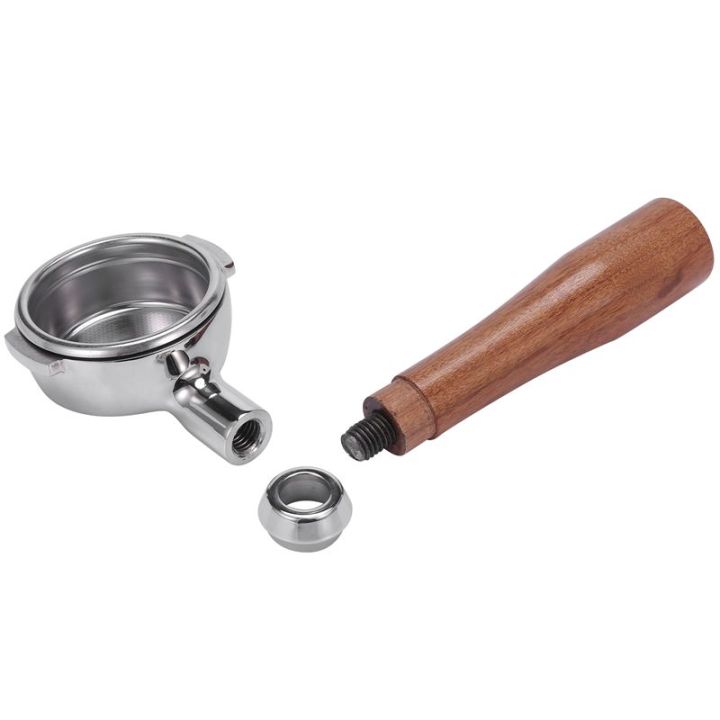 58mm-stainless-steel-coffee-machine-e61-no-base-filter-bracket-coffee-bottomless-handle-coffee-spoon-wooden-handle-professional-accessories