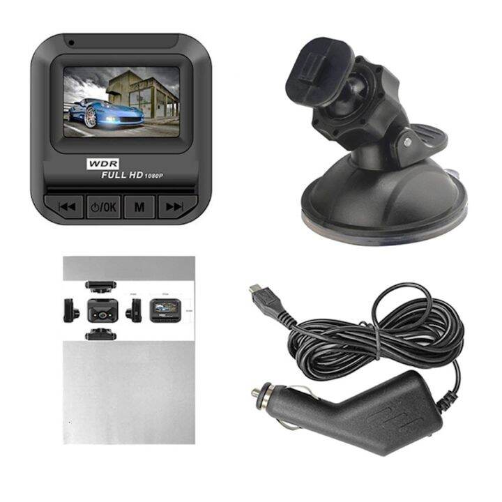 กล้องติดรถยนต์กล้อง-dvr-1080p-เซ็นเซอร์รถยนต์ความละเอียดสูงการมองเห็นได้ในเวลากลางคืนกล้องติดรถยนต์กล้องติดรถยนต์กล้องจิ๋ว1-6นิ้วจอสี