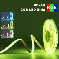 RGB COB LED Strip DC24V 672 LEDS/M Flexible COB 10mm Led Lights High Density RA90 Linear Dimmable For Indoor Decoration