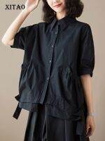 XITAO shirt solid color Women casual Shirt