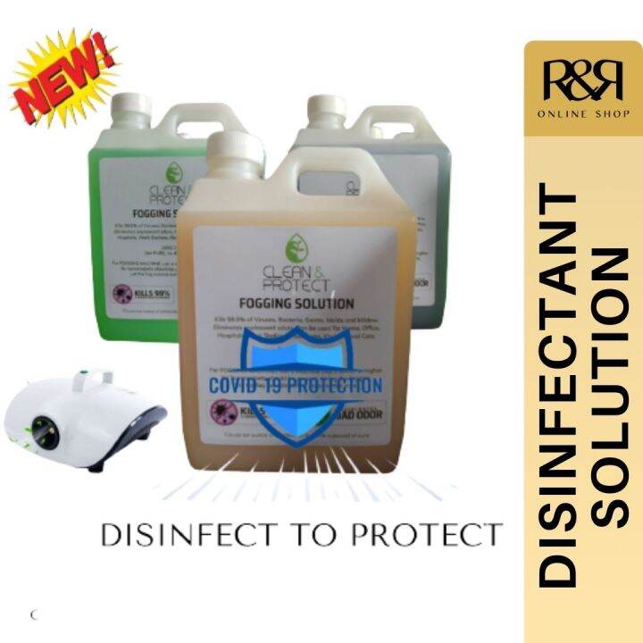 1 LITER Disinfectant Fogging Solution that kills 99.9 of germs and