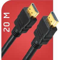 CABLE TV HDMI 20 เมตร เวอร์ชั่น 1.4v1080P ผู้ผู้ สายสัญญานภาพ อุปกรณ์ต่อพ่วงคอมกับจอ สายสีดำหนาเส้นใหญ่