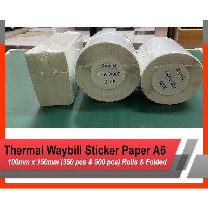 A6 Thermal Paper Waybill sticker paper roll 350sheets Lazada PH