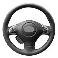 Black PU Faux Leather Car Steering Wheel Cover for Subaru Forester 2008-2012 Impreza 2008-2011 Legacy 2008-2010 Exiga 2