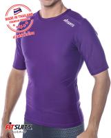 เสื้อรัดกล้ามเนื้อแขนสั้น ชาย FITSUITS ORIGINAL FM-S002-07 สีม่วง เสื้อรัดกล้ามเนื้อ ชุดกีฬา วิ่ง โยคะ ฟิตเนส