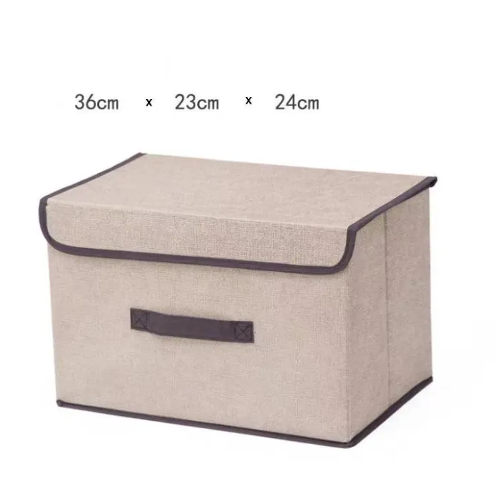 เซ็ตกล่องเก็บของ-1แพ็ค-2กล่อง-กล่องพับได้-กล่องพับได้มีฝาปิด-หลากสี-ไว้ตกแต่งจัดระเบียบ