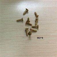 Fit Hinges Flat Round Head Phillips Self-Tapping Screws Fasteners M2*8mm Yellow Color 200PCs Screw Nut Drivers