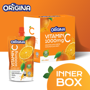 ORIGINA ORANGE JUICE VITAMIN C 1000mg | MINIBOX (6 x 200ML) | Lazada