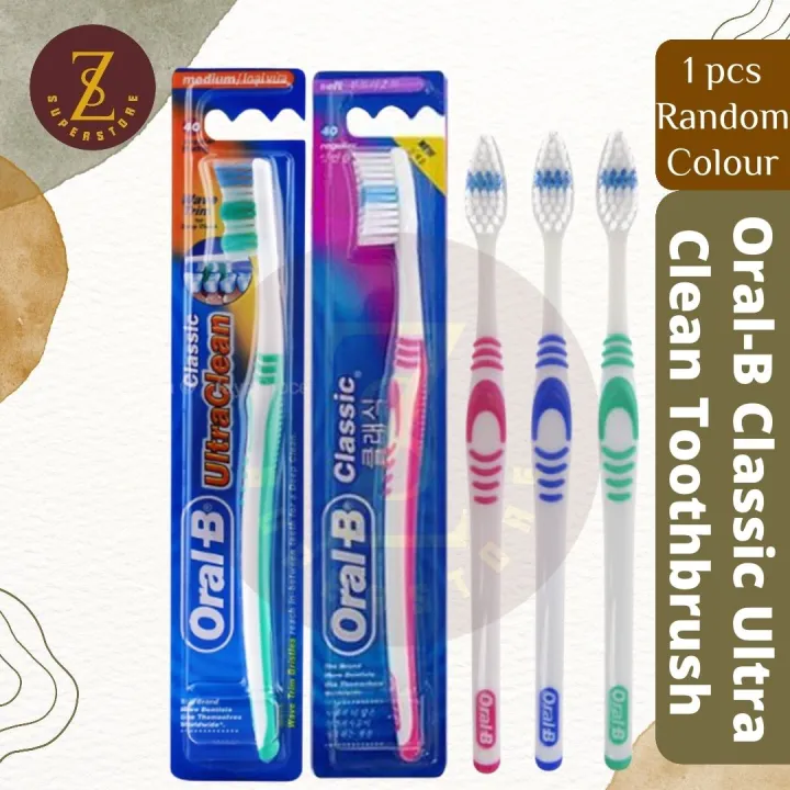 Oral-B Classic Ultra Clean Toothbrush Berus Gigi Oral B Soft Medium ...