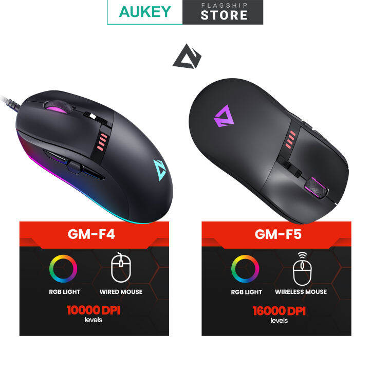 Aukey GMF4 GMF5 Knight RGB Gaming Mouse with 8 Programmable Buttons