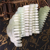 xingwendanp 1PC Nature Jade หวีนวดสปาการฝังเข็มหัวทรีทเมนท์ Gua Sha BOARD