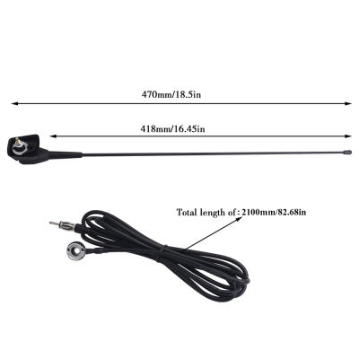 【Cw】47CM Peugeot Car Roof Radio Antenna FMAM Signal Booster Aerials Whip Mast For Peugeo t 106 205 206 306 307 309 405 406 806 807 ！