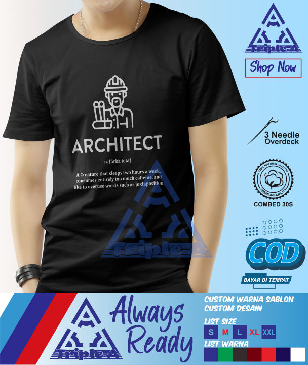 Kaos Quotes Arsitek Arsitek Baju by Triple A Distro | Lazada Indonesia