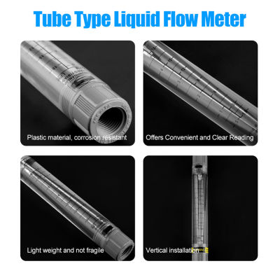 Tube Meter 0.5-5 GPM / 1.8-18 LPM Dual Scale G1/2 Tube Type Meter for Gas Liquid Pipeline Flowmeter