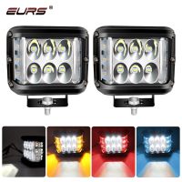 EURS 60W Car LED Three-Sided Luminous Work Light/Offroad Spot Flood Combo LED Light for Truck Jeep 4WD 4x4 Barra LED Headlights