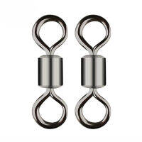 50 Set Rolling Carabiners Hook Tackle Ring Bearing Solid Swivel Swivels PCS Fishing