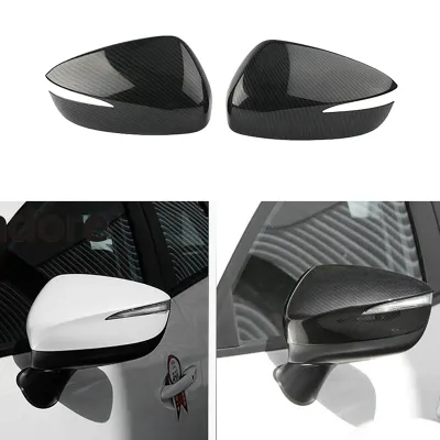 for Mazda CX-3 CX3 2015 2016 2017 2018 2019 2020 2021 ABS Carbon Fiber Side Door Rearview Mirror Cover Trims